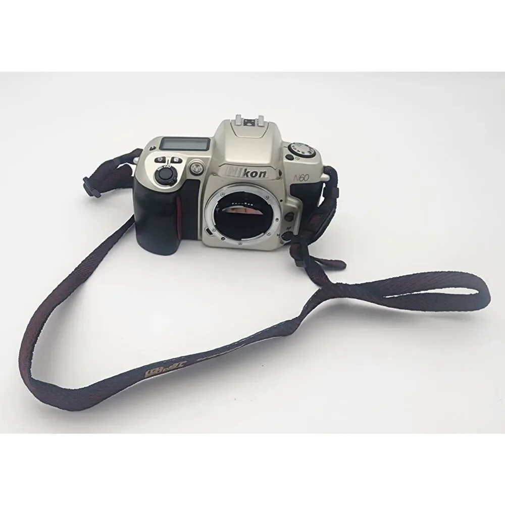 Nikon N60 35mm SLR Film Camera Body Only, No Lens w/ Instructions Tested Working